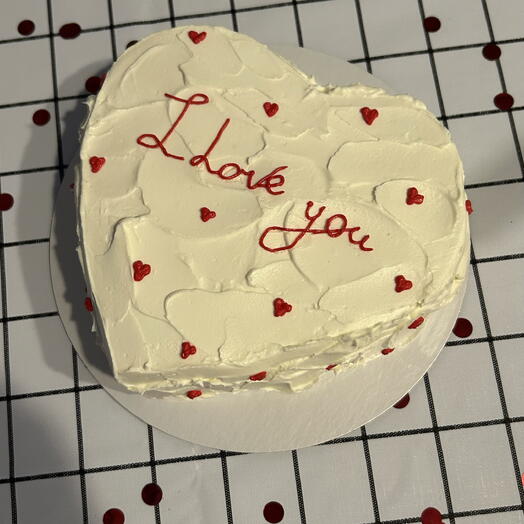 Торт сердце I love you