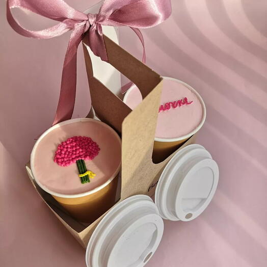 Торт в стакане ( cake to go) ( надпись любая)
