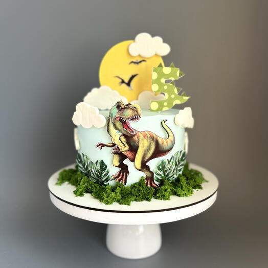 Детский торт динозавр для мальчика