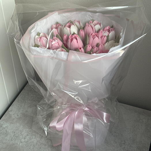 Букет зефирных цветов на 8 Марта