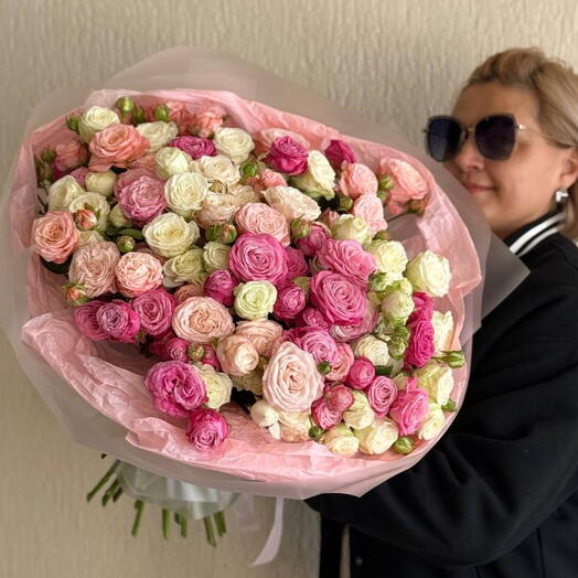 31 микс кустовых роз шикарный букет 🌸