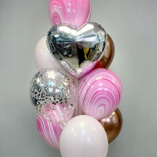Композиция из воздушных шаров "Для девушки" Nº1054