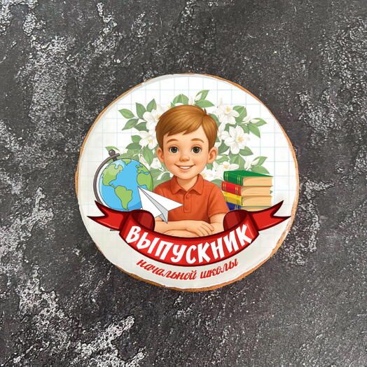 Пряник "Выпускник начальной школы" 7,5 см