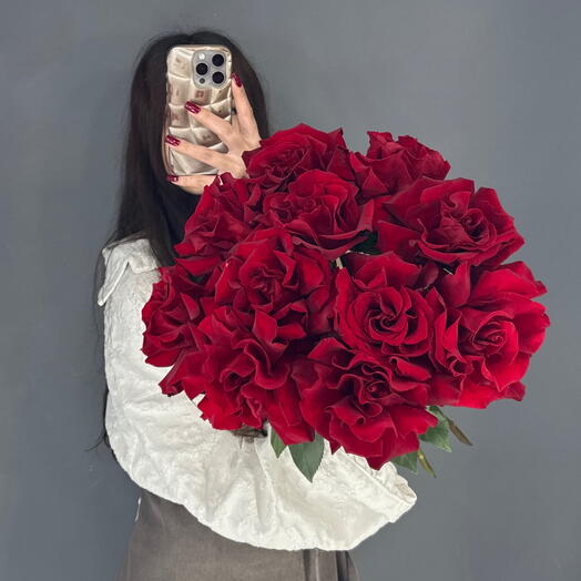 Охапка🌹 Бордовая Француская Роза 11 шт