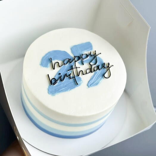 Торт 1 кг happy birthday/с днём рождения/день рождения/возраст/ парню/мужу/сыну