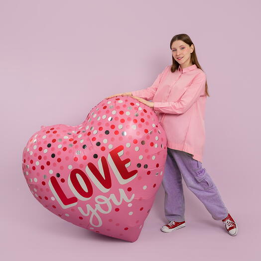 Шар-сердце гигант "LOVE YOU"