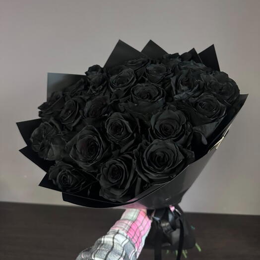 Черные Розы 25 штук