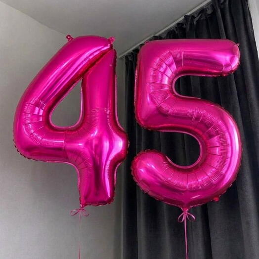 Шар фольгированный цифра «45»