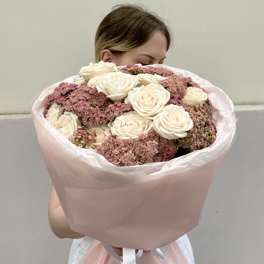 Букет из полевых цветов 🌸 с розой кустовой 🌹