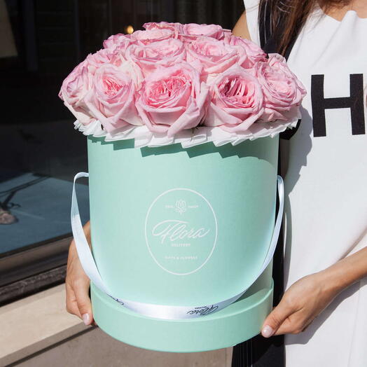 Шляпная коробка Grand "Розы Pink O Hara" GREEN
