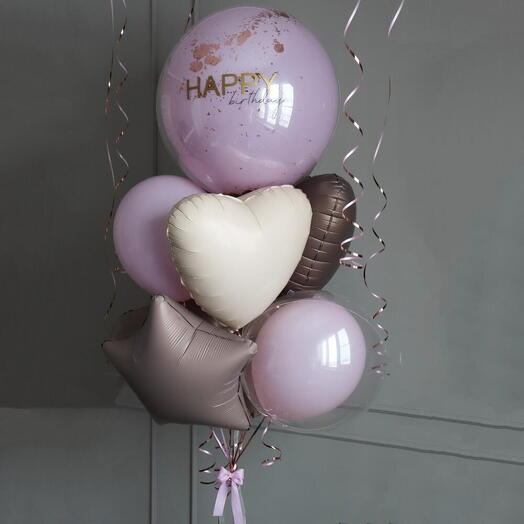Шары на день рождения девушке Happy