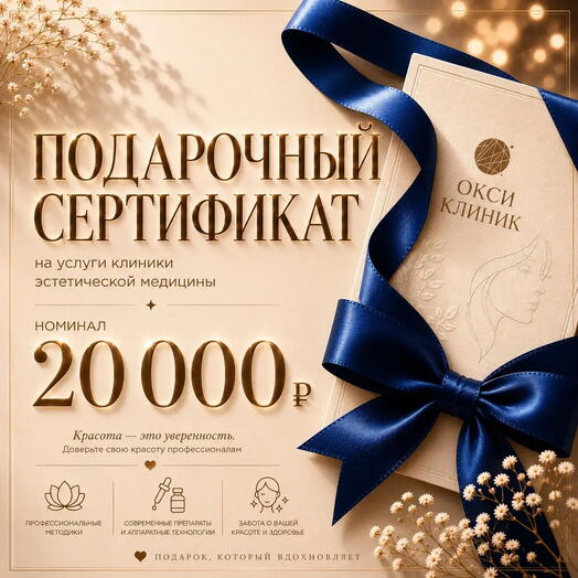Сертификат на 20 000 рублей в клинику эстетической косметологии