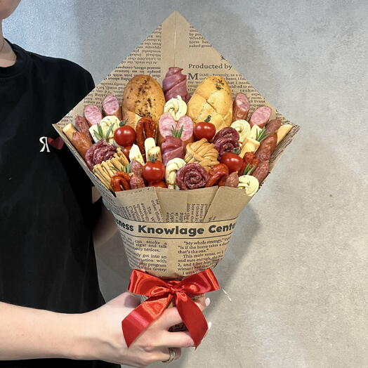 Мужской букет с колбасой и сыром «Дон Батон»