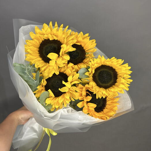 Букет с яркий подсолнухов🌼(4777)