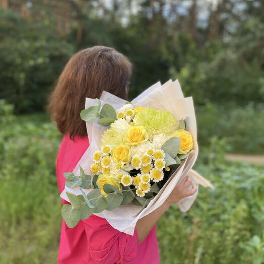 Нежный Букет из кустовых роз