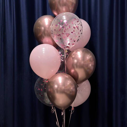Воздушный фонтан Happy birthday 🎈 набор облако из 7 шаров ☁️️🫧🍭🦄🌻