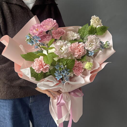 Букет «Яркость дня!» с эустомой