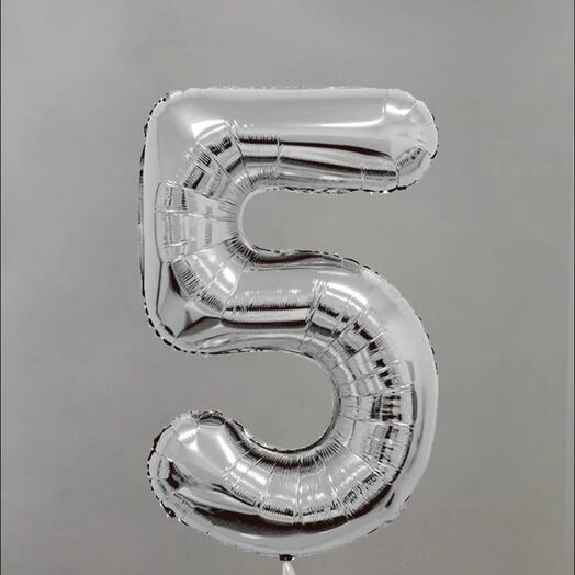 Шар фольгированный цифра "5"