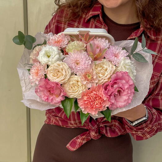 Бенто торт из цветов + свечка в подарок 🎁