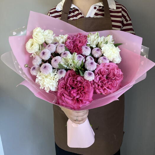 Букет с пионовидными розами🌸🎀