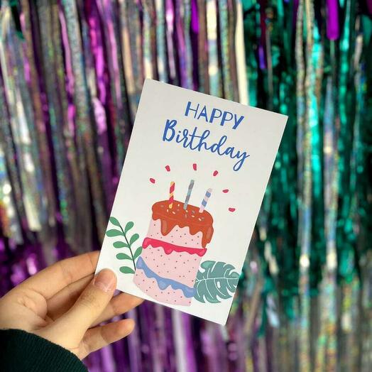 Открытка Happy Birthday 3