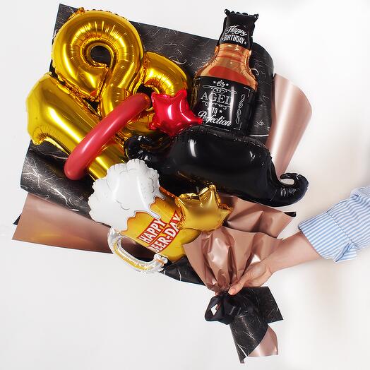 Craft bouquet of balloons "For him"