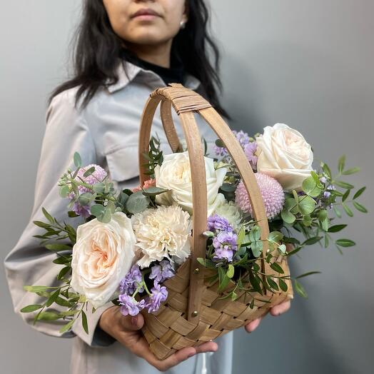 Корзина с цветами bottega luxe mini 😍