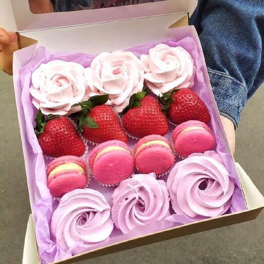 Set de regalo con rosas de malvavisco 2