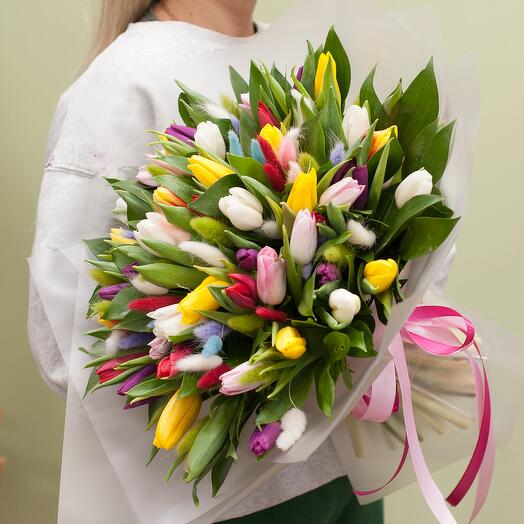 A bouquet of flowers "Magical color pink"