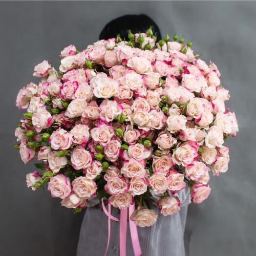 51 Pink Fire Rose bouquet