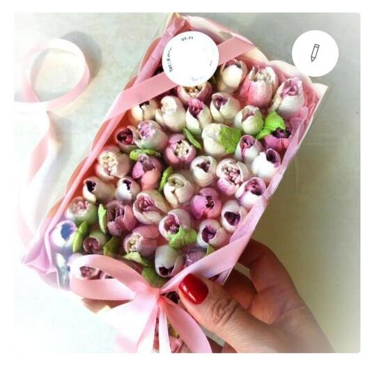 Нежные зефирные тюльпанчики🌷🌷🌷 Для подарка