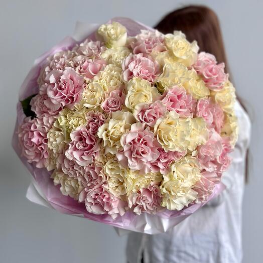 Огромный букет из французских роз