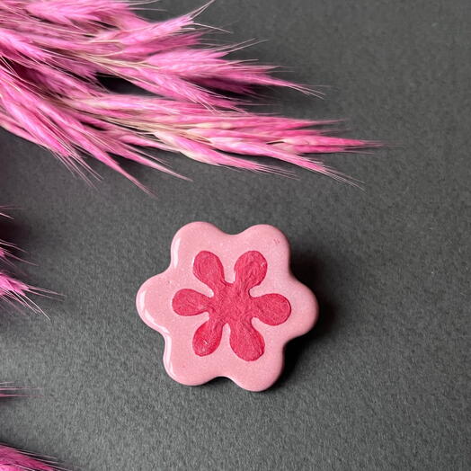 Ceramic brooch 🌸