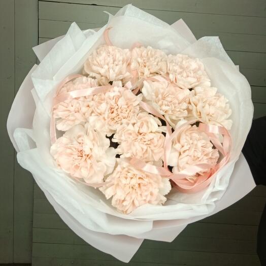 The carnations are delicate