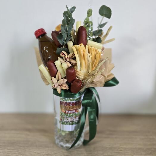 Мужской букет в кружке