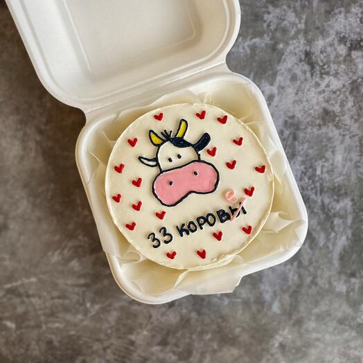 Бенто-торт 🎂 ваниль/клубника♥️