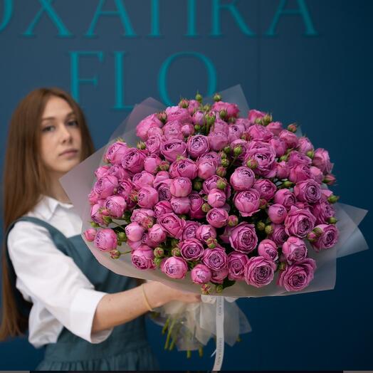 Пионовидные розы  25 шт кустовые , пионы