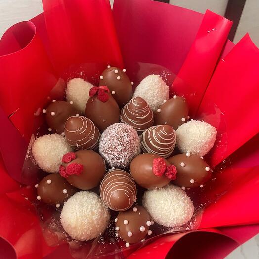 Ramo de fresas cubiertas de chocolate