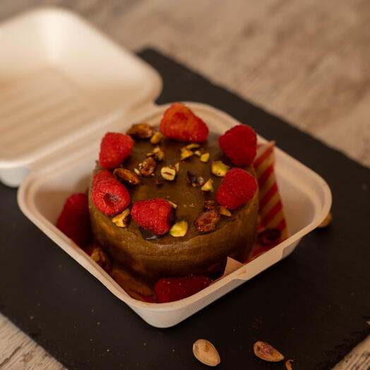Raspberry pistachio bento