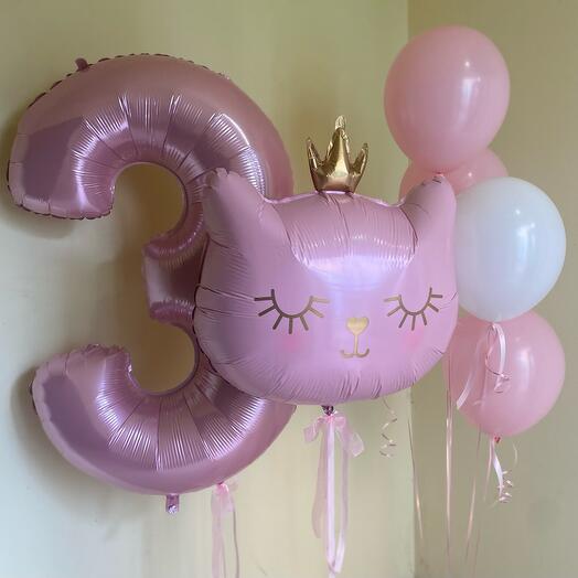 A set of balls for girls on their birthday
