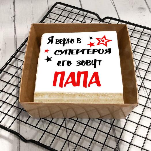 Бенто-торт открытка "Я верю в супергероя"