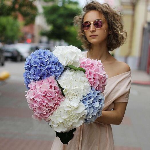 Bouquet of assorted hydrangeas