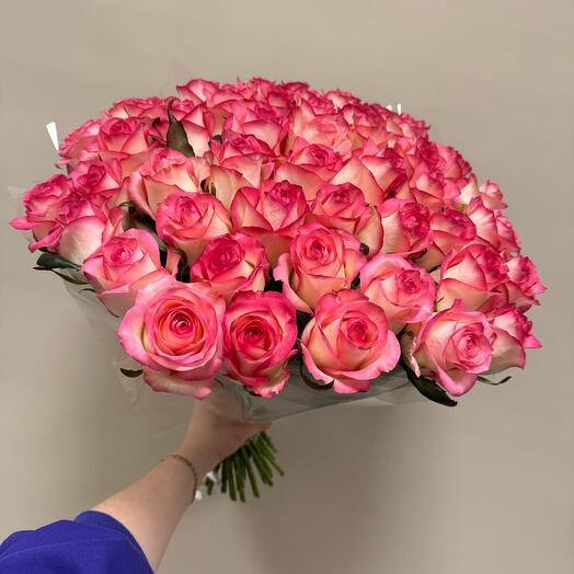 Bouquet of 51 pink Roses