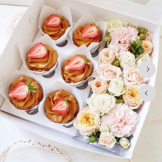 Cupcakes + flores