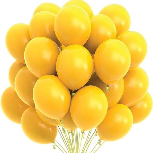 25 yellow Helium Balloons set A