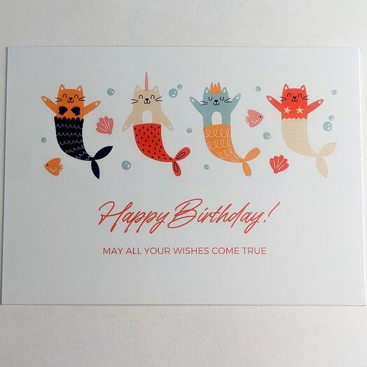 Card "Happy Birthday may all your wishes come true"