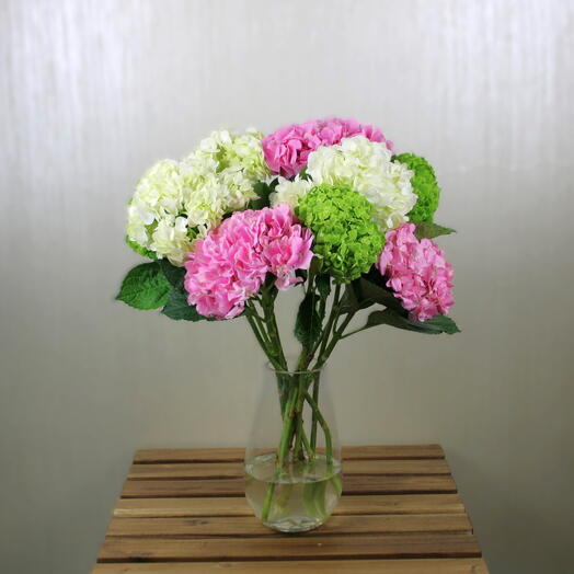 Mixed Hydrangea Vase