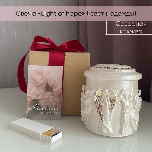 Свеча «Light of hope» ( свет надежды), аромат «Северная клюква»