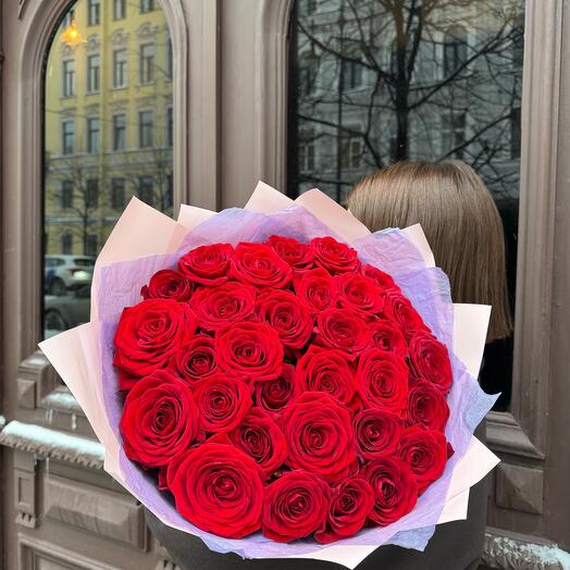 31 Красная Ароматная Роза 60см