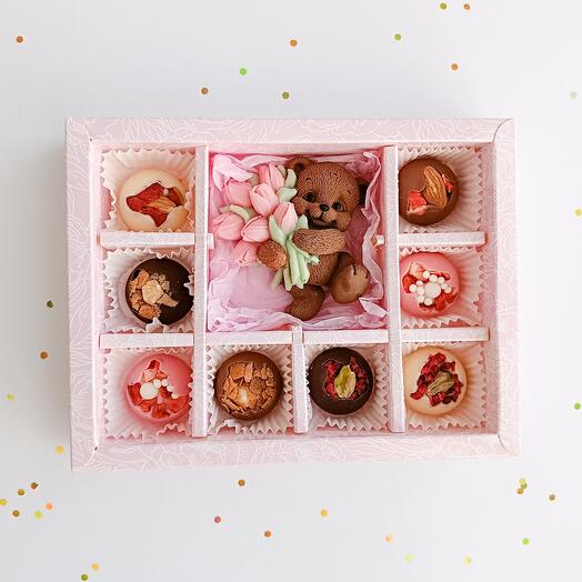 Set de regalo de chocolate para el 8 de marzo